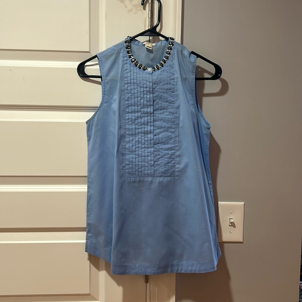 J.Crew Sleeveless Bejeweled Top Size 0